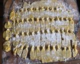 A picture of step 3 of California Farm Fresh Made Bowtie Pasta and Squid Rabas Tappas.