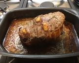 Une image de l'étape 8 de Rôti de bœuf à l'ail fumé et jus de sanglier.