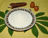 A picture of step 2 of Cassava cake/Kosan rogo.