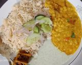 A picture of step 4 of Daal Chawal.