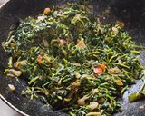 A picture of step 3 of Fresh Green Methi leaves bhaji.
