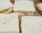 A picture of step 2 of Tikka fried sandwich.