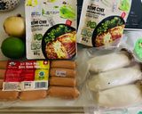 Hình bước làm 1 của món Canh kim chi