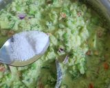A picture of step 3 of Matar ka dhokla.