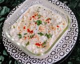 A picture of step 4 of Banana stem Raita.