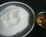 A picture of step 1 of Jaggery rava kesari.