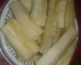 Foto del paso 1 de la receta: Yucas con pollo deshilachado