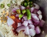 A picture of step 1 of Kadhi Pakoda.