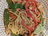 Butter chicken and Vegetable Noodles