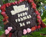 Foto langkah ke 11 dari resep Kue Ulang Tahun Cantik Basecake Fudgy Brownies / Cara membuat coklat ganache.
