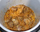 A picture of step 3 of Yellow Rice with Pork Ribs in the Ninja Foodi.