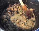 Une image de l'étape 13 de Timbale de pennes aux saucisses blanches,champignons,stilton et gorgonzola.