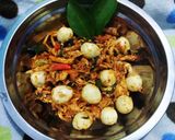 Foto langkah ke 9 dari resep Ayam Suwir Kemangi Telor Puyuh.