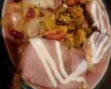 A picture of step 11 of Roast Beef w/Cabbage and Kidney beans, ShroomGravy, Roast Taters.