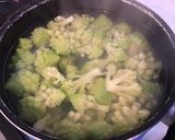 Une image de l'étape 3 de Salade tiède de chou romanesco au concombre et carpaccio de poulpe.