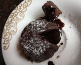 A picture of step 4 of Bourbon choco lava cake.