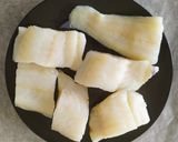 Foto del paso 1 de la receta: Bacalao skrei en salsa de queso y pimiento