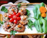 Hình bước làm 3 của món Trứng chiên rau củ