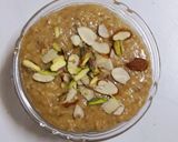 A picture of step 5 of Badam halva / sheera.