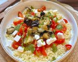 Foto del paso 4 de la receta Cuscús con berenjena, queso feta y pesto
