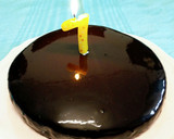 Foto del paso 12 de la receta: Tarta fría de queso y crema de chocolate con glaseado espejo de chocolate