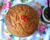 Foto del paso 4 de la receta: Budín de naranja con mermelada de frutilla🍓