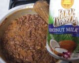 A picture of step 3 of Beans in coconut milk.