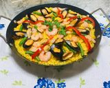 Foto del paso 6 de la receta: Paella sencilla de choros y gambas al vino blanco!