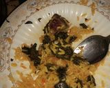 A picture of step 4 of Dafadukan shinkafa da kwadon zogale.