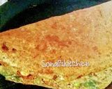 A picture of step 9 of Moong Dal cheela.