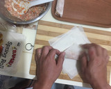 A picture of step 4 of Cheat Day Crispy pork spring rolls.