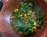 A picture of step 2 of Brinjal Spinach Sabzi.