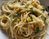 Foto del passaggio 6 della ricetta #664 Spaghetti con alici e pangrattato🐟🥖🌱🌱