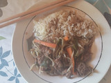 Arroz con carne mongoliana