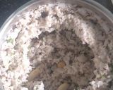 A picture of step 4 of Idli Sambhar with coconut chutney.