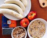 Hình bước làm 1 của món Cookies 🍪 Ngũ cốc trái cây 🍇 🍌 🍎 🍏 🍫