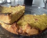 Foto del paso 11 de la receta: Tarta de Cebollas y tocineta con base de pan de molde a la "Nata" 🥧🍳🥓🍞🌰🌰🌰🍞🥓🍳🥧