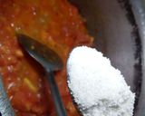 A picture of step 3 of Timatar ki chutney with Besan ki roti...😍😋.