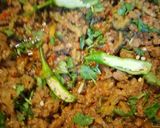 A picture of step 7 of Karela qeema.