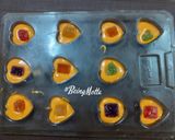 A picture of step 3 of Orange Qubes Stuffed Chocolates.