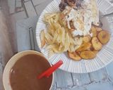 A picture of step 6 of Kunun tsamiya n fries.