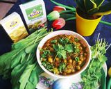 A picture of step 7 of Palak Chole.