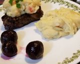 A picture of step 4 of Strip Steak & Crabmeat Mashed Potatoes with Beets.