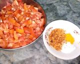 A picture of step 2 of Timatar ki karahi Chutni.