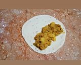 A picture of step 4 of D shape samosa.