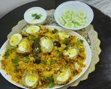 A picture of step 4 of Chicken nargisi kofta biryani.