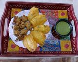 A picture of step 3 of Methi Gota and Patri Bhajiya.