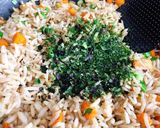 Hình bước làm 5 của món Cơm Chiên Bò, Táo và Cà Rốt