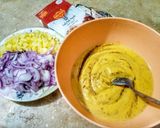 A picture of step 1 of Chatpatay Pakoray.