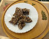 A picture of step 5 of Mixed seeds savoury chikki made in Air fryer.